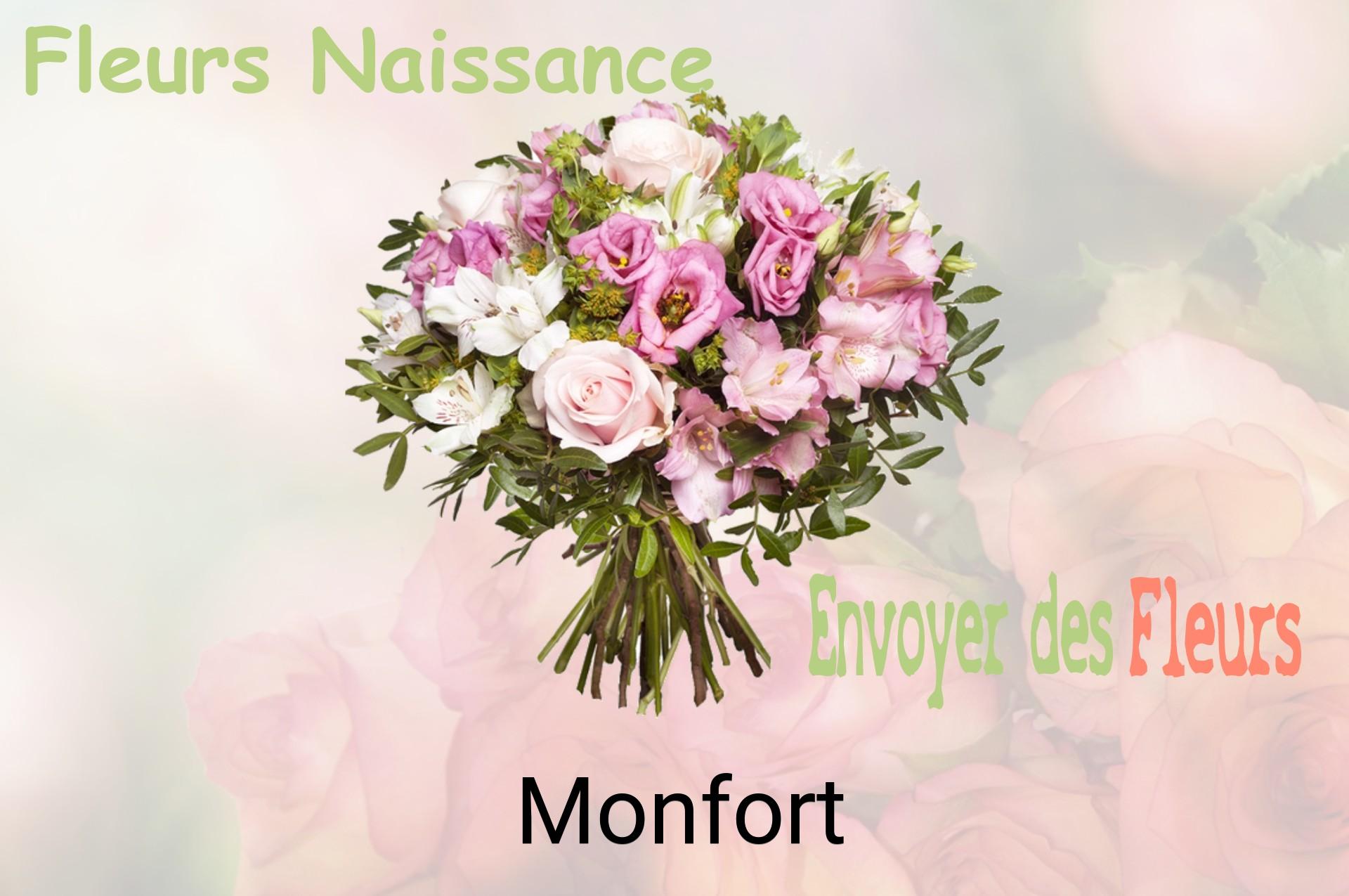 Bouquet de fleurs de naissance livré à Monfort